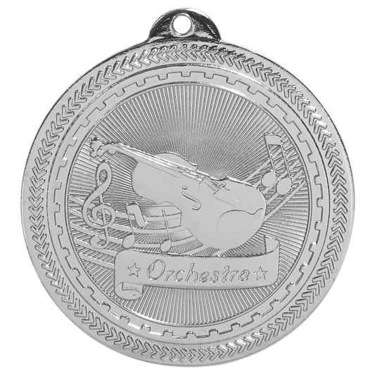 Bright Silver 2" Orchestra Laserable BriteLazer Medal