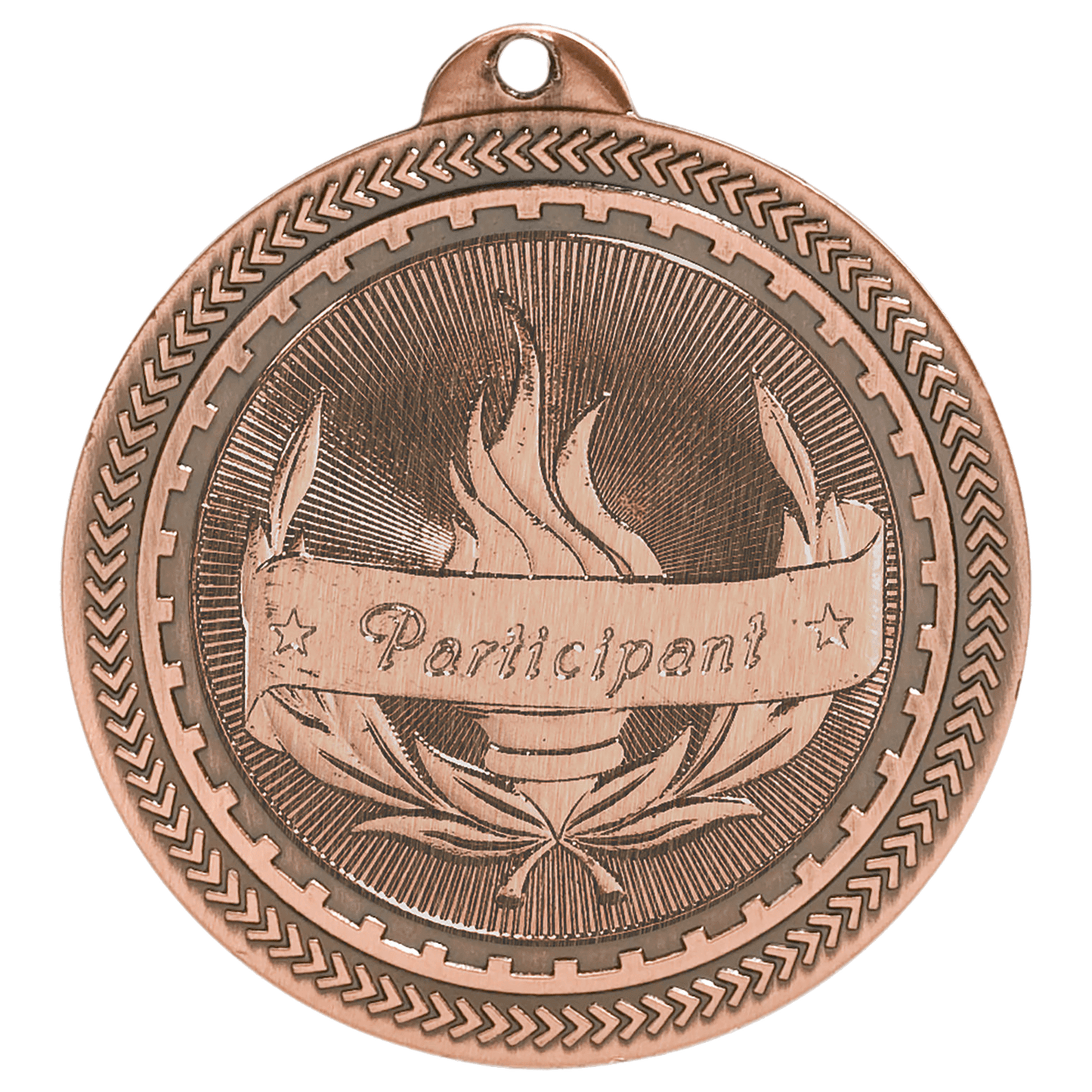 Antique Bronze 2" Participant Laserable BriteLazer Medal
