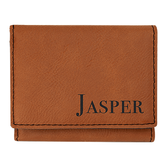 Rawhide 3" x 4" Laserable Leatherette Trifold Wallet