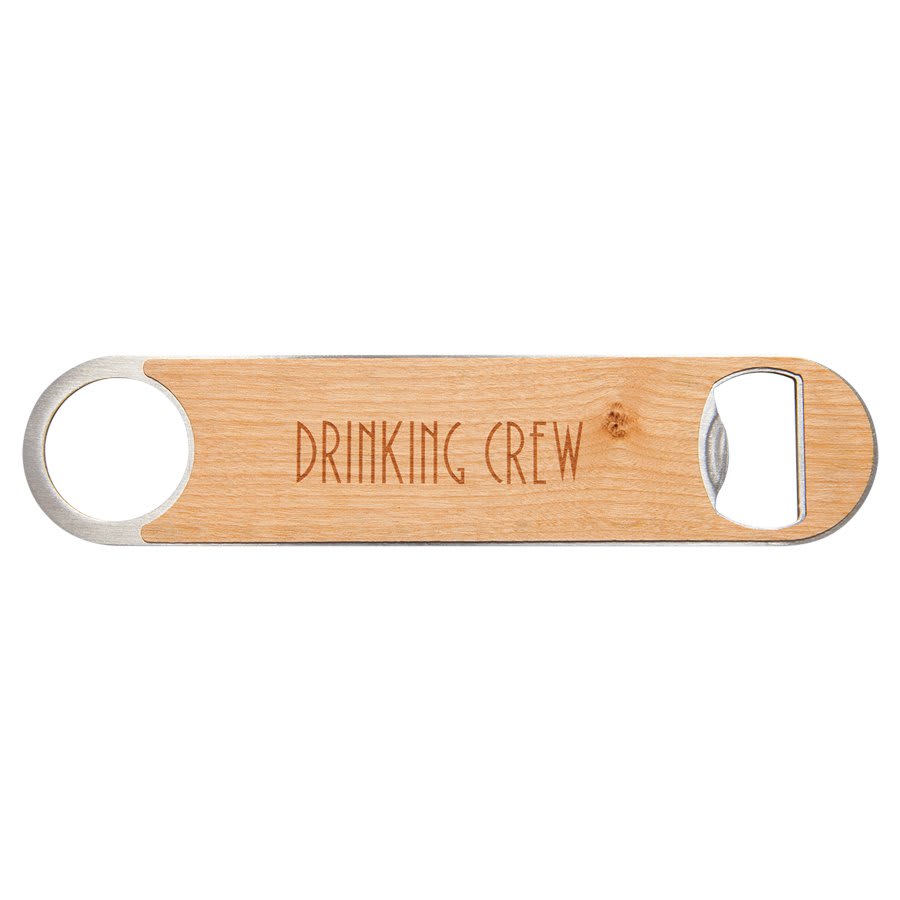 Wood bottle opener