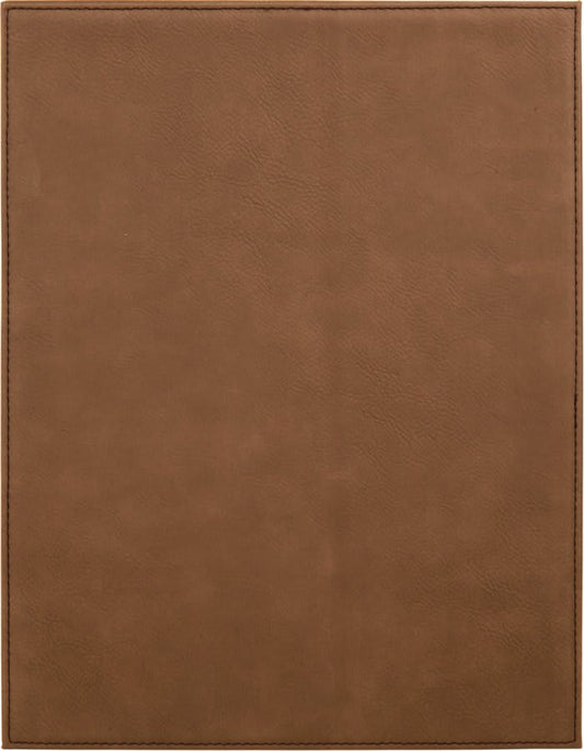 Dark Brown 10 1/2" x 13" Laserable Leatherette Plaque