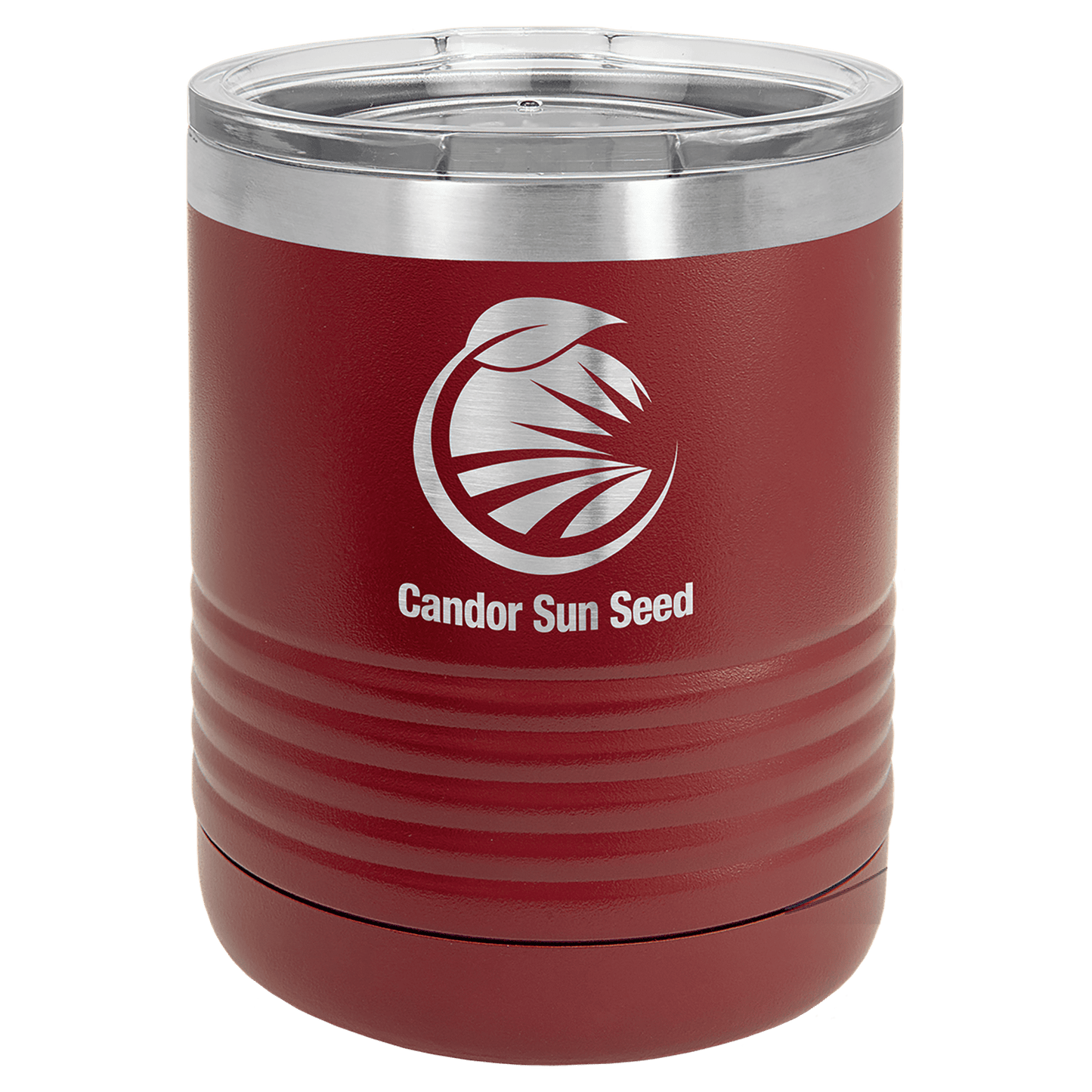 Maroon Polar Camel 10 oz. Vacuum Insulated Ringneck Tumbler with Clear Lid