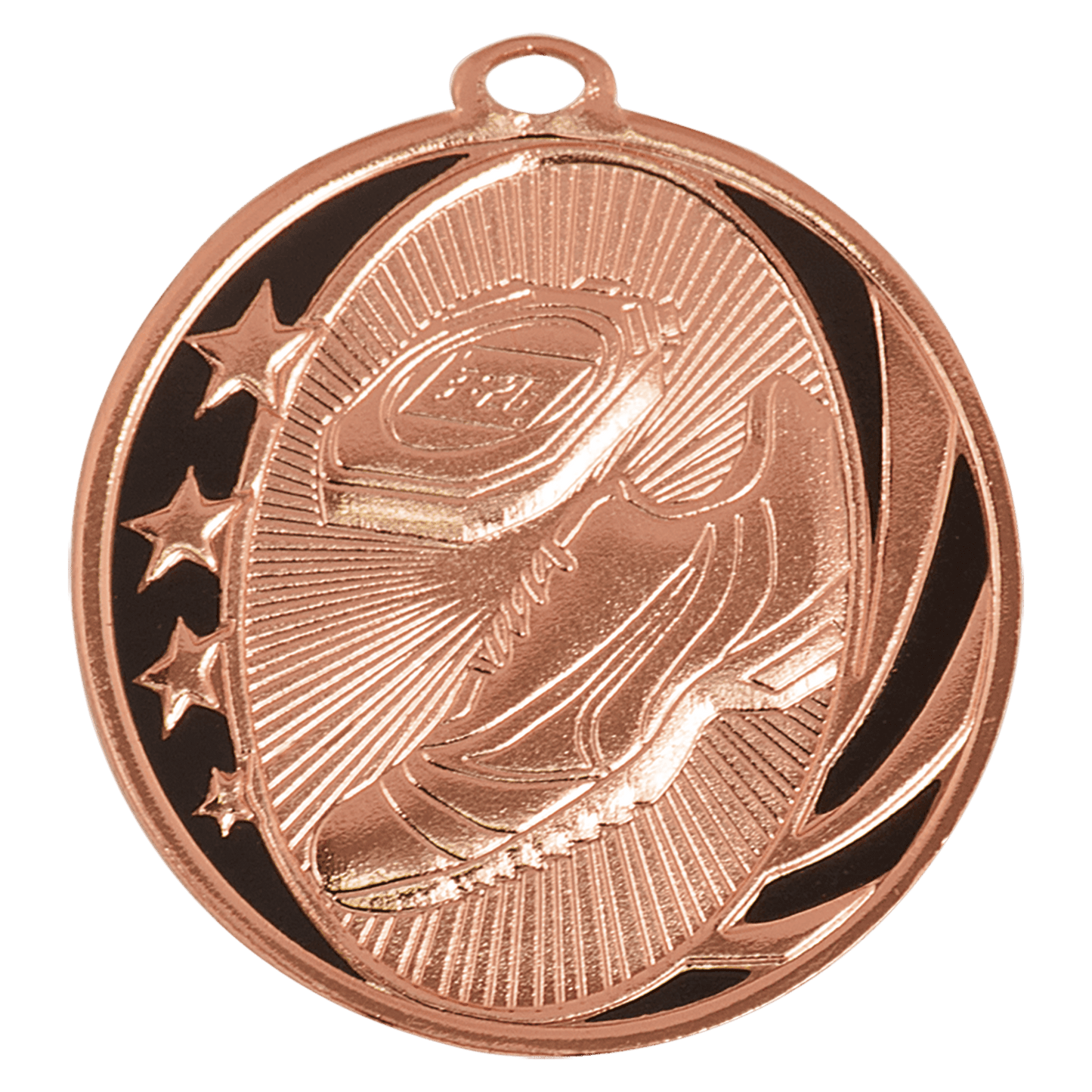 Bright Bronze 2" Track Laserable MidNite Star Medal