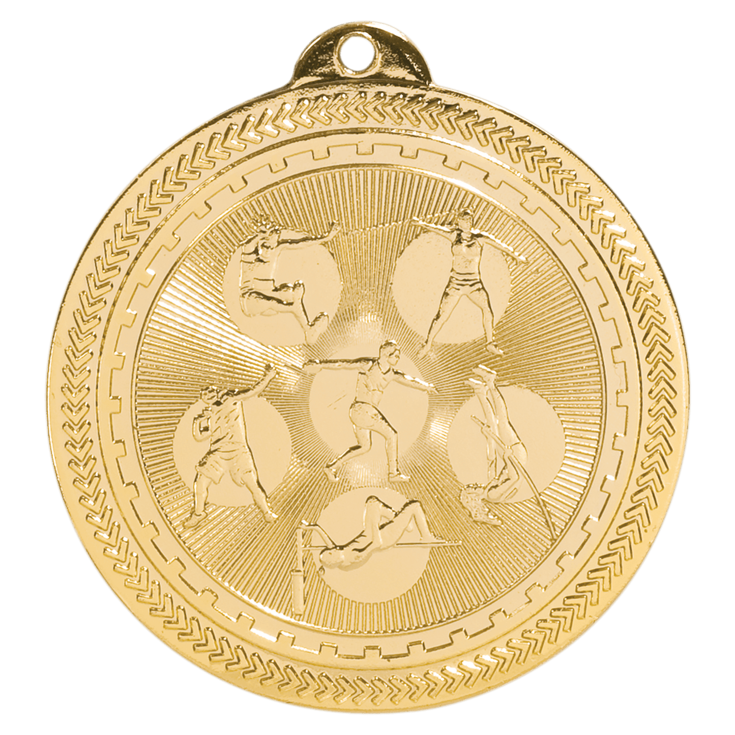 Bright Gold 2" Field Events Laserable BriteLazer Medal