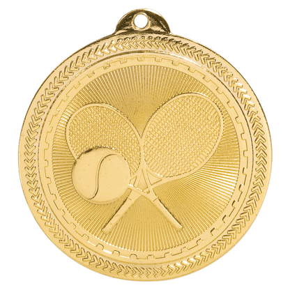 Bright Gold 2" Tennis Laserable BriteLazer Medal