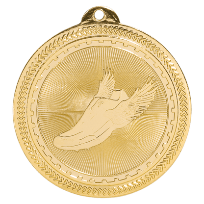 Bright Gold 2" Track Laserable BriteLazer Medal