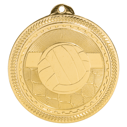 Bright Gold 2" Volleyball Laserable BriteLazer Medal