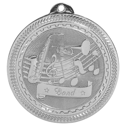 Bright Silver 2" Band Laserable BriteLazer Medal
