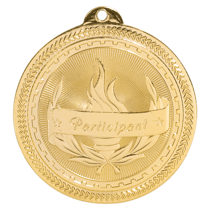 Bright Gold 2" Participant Laserable BriteLazer Medal
