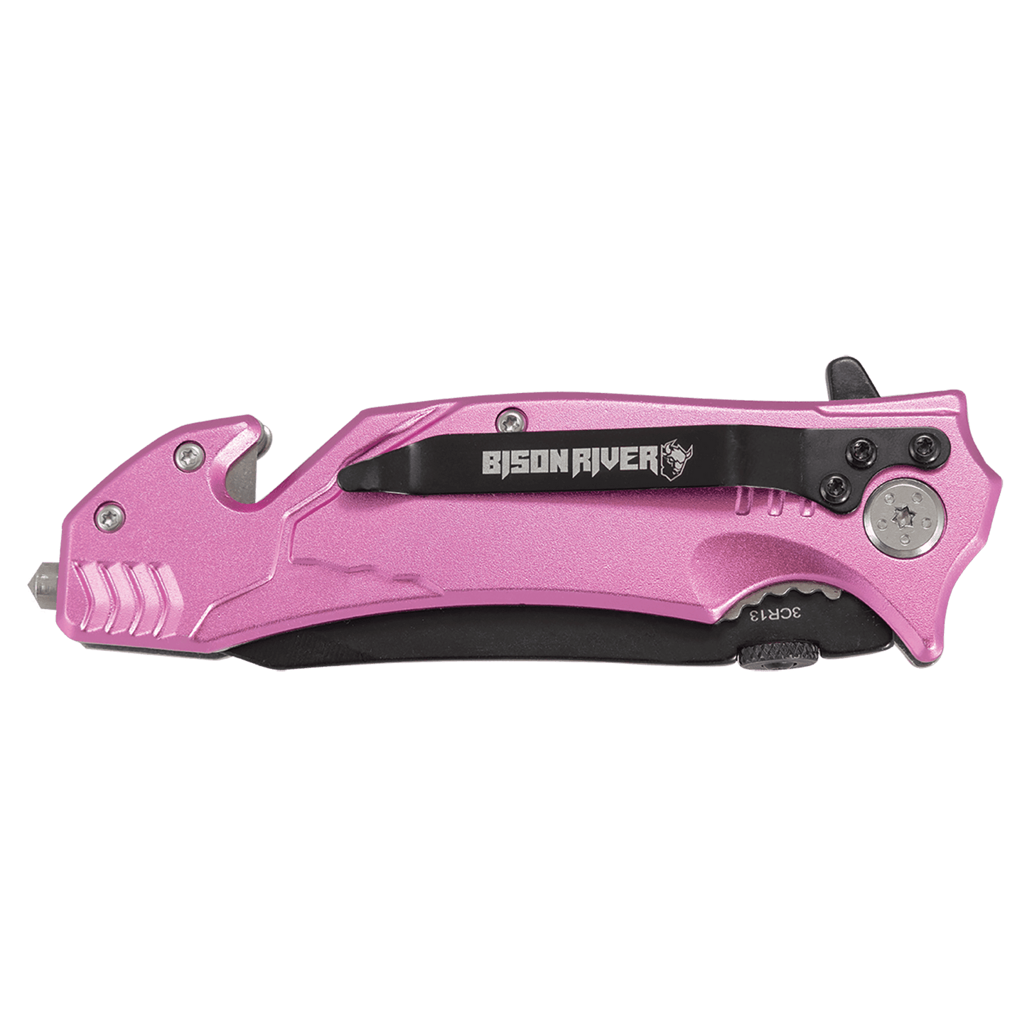 Bison River 4 1/2" Pink Rescue Knife