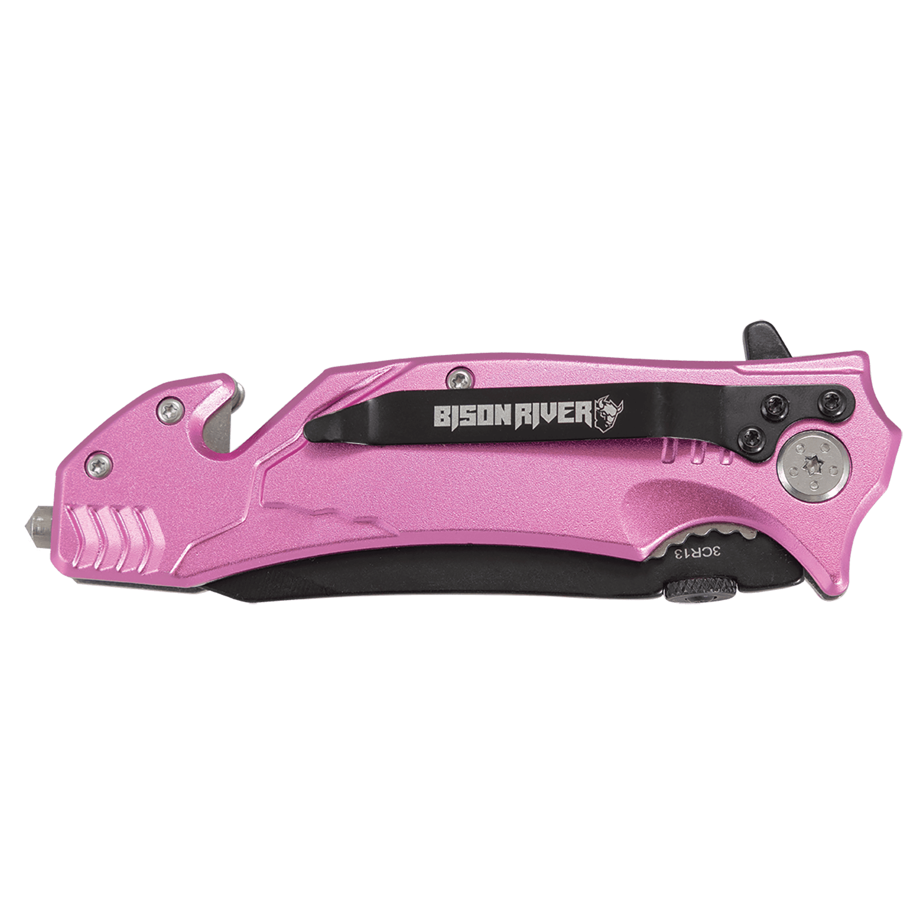 Bison River 4 1/2" Pink Rescue Knife
