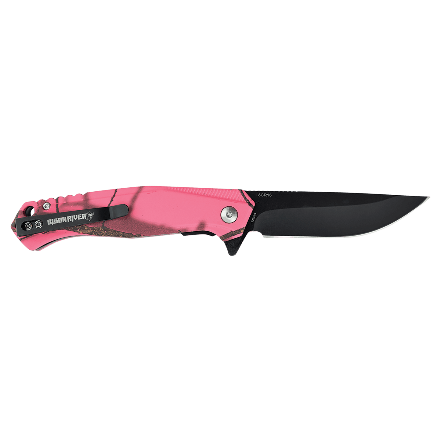 Bison River 4.5" Mossy Oak Pink Camo EDC Knife