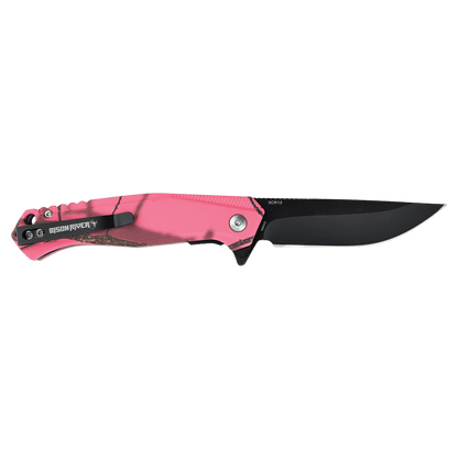 Bison River 4.5" Mossy Oak Pink Camo EDC Knife