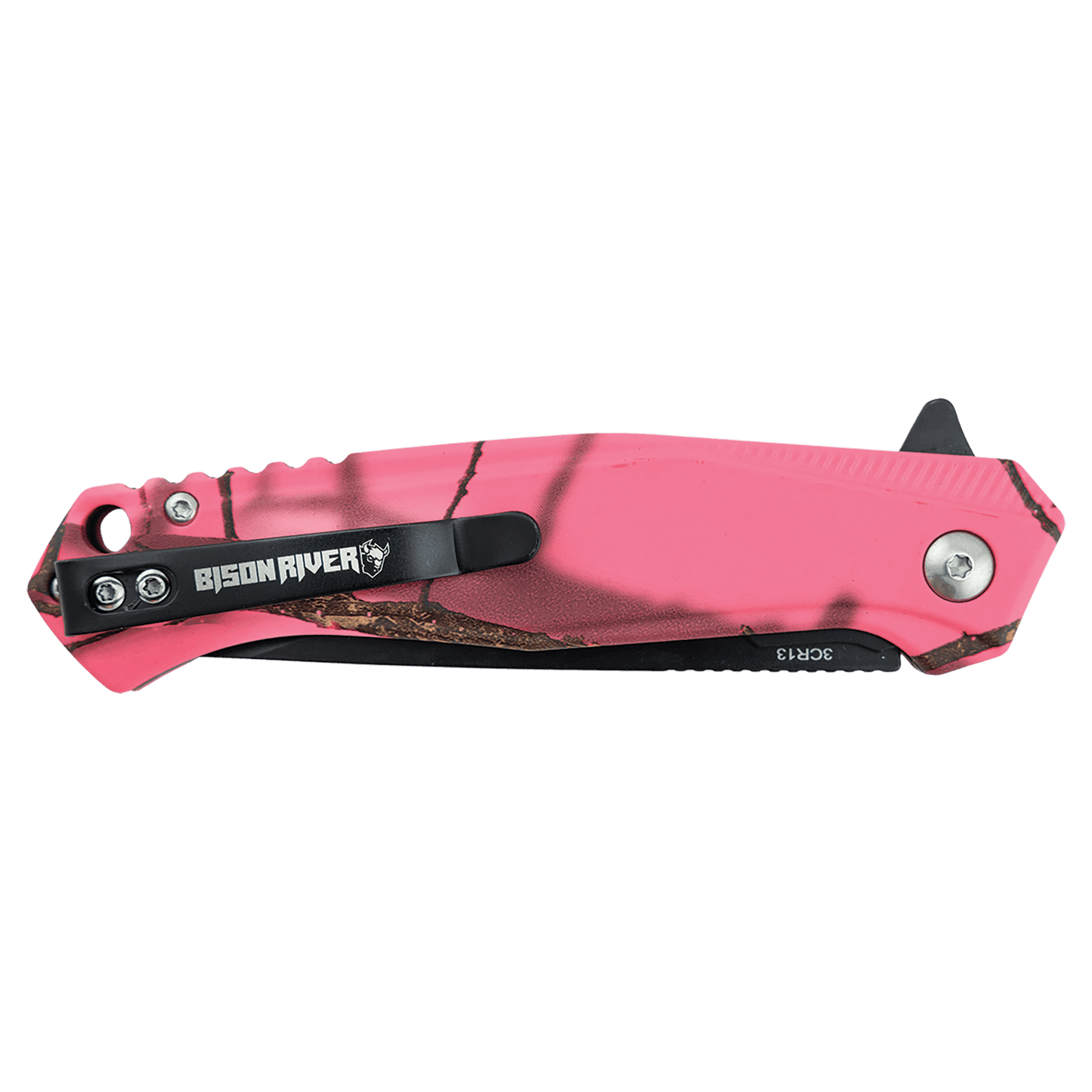 Bison River 4.5" Mossy Oak Pink Camo EDC Knife