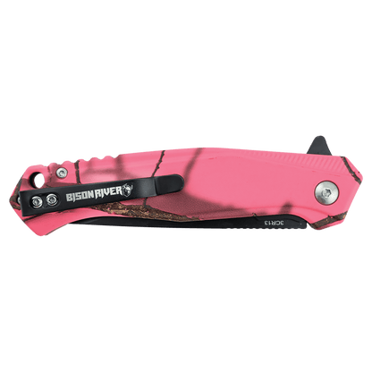 Bison River 4.5" Mossy Oak Pink Camo EDC Knife