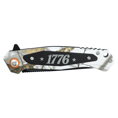 Bison River 4.5" Mossy Oak White Camo EDC Knife