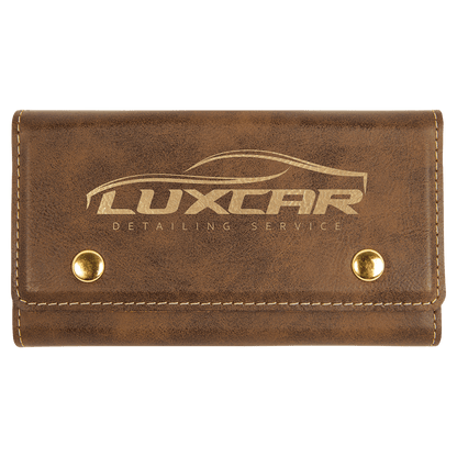 Rustic/Gold Laserable Leatherette Card & Dice Set
