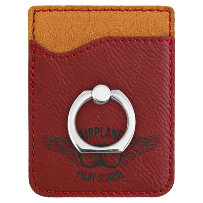 Silver Laserable Leatherette Phone Wallet