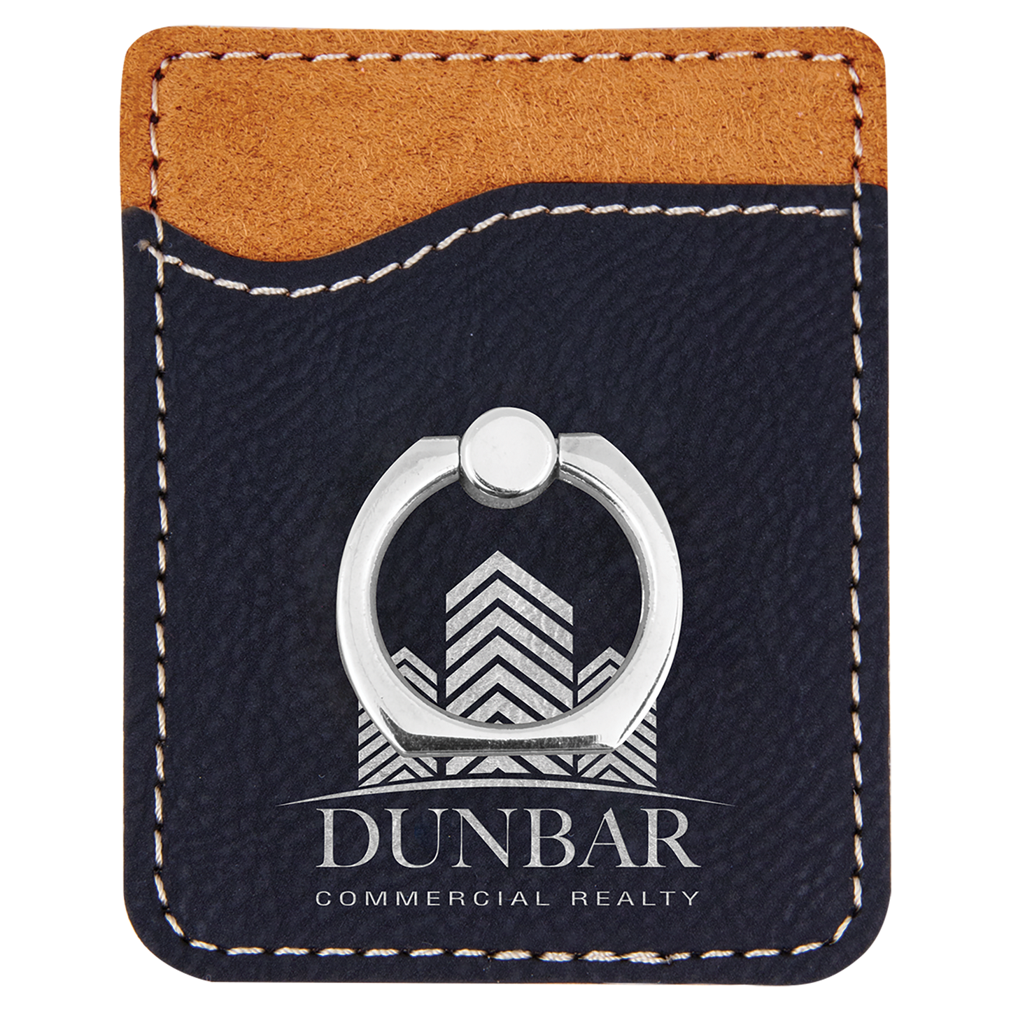Black/Silver Laserable Leatherette Phone Wallet with Silver Laserable Leatherette Phone Wallet