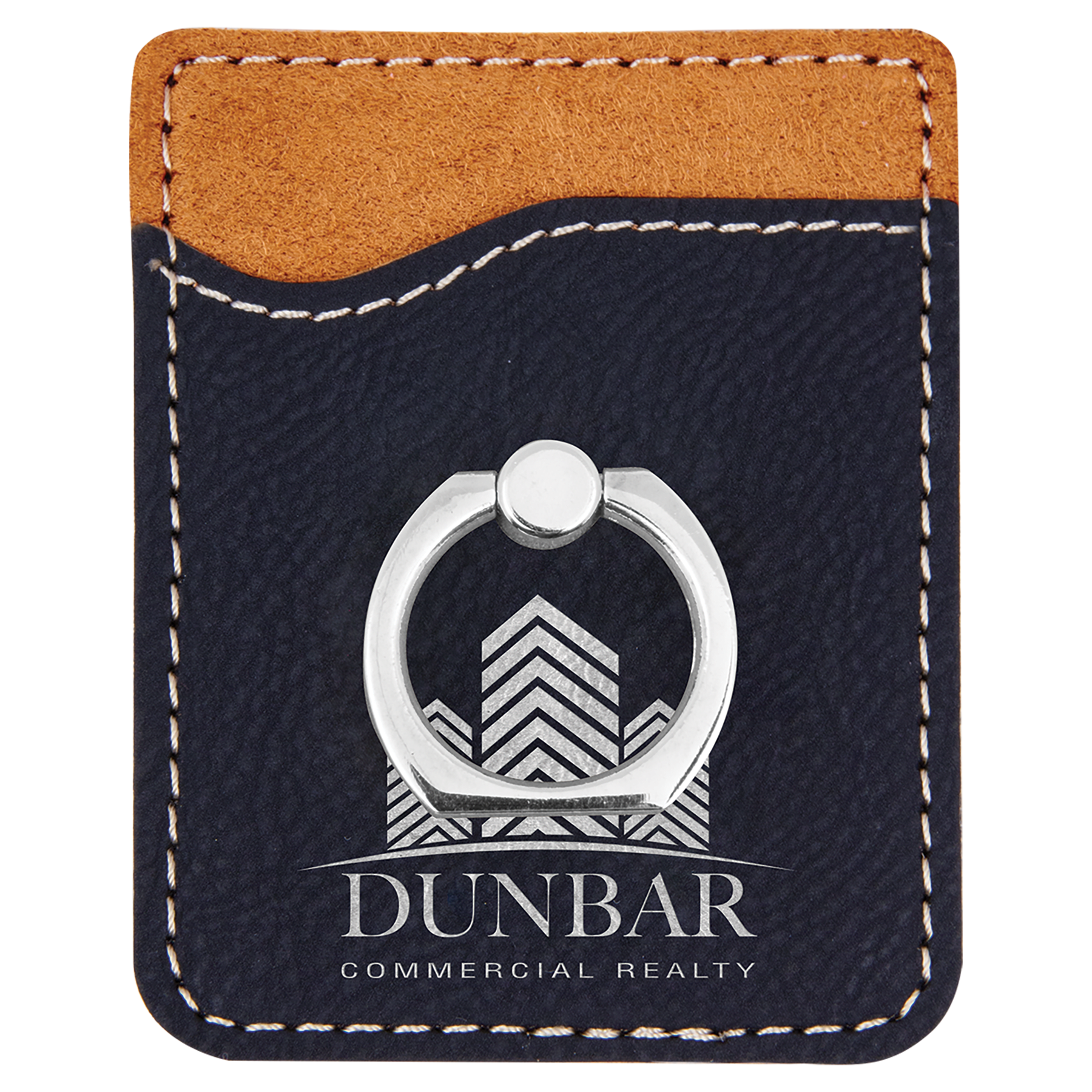 Black/Silver Laserable Leatherette Phone Wallet with Silver Laserable Leatherette Phone Wallet