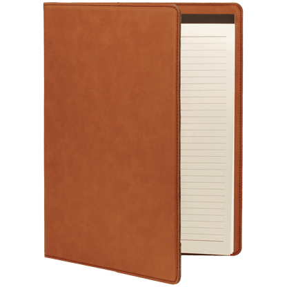 Rawhide 9 1/2" x 12" Laserable Leatherette Portfolio with Notepad