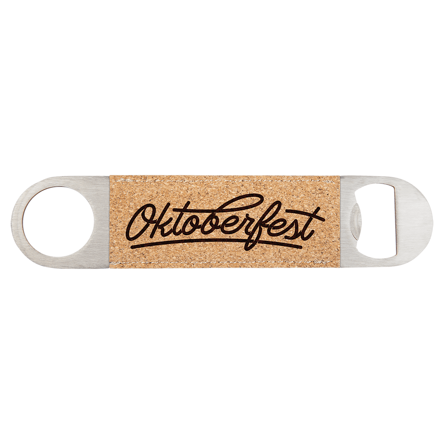 Cork 1 1/2" x 7" Laserable Leatherette Bottle Opener