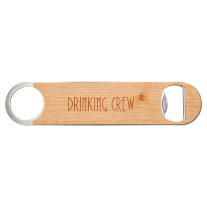 Wood bottle opener