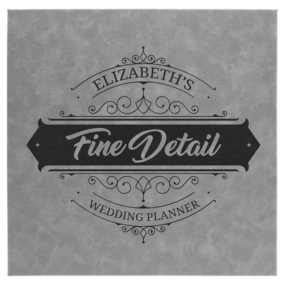 Gray 14" x 14" Laserable Leatherette Wall Decor with Sawtooth Hanger