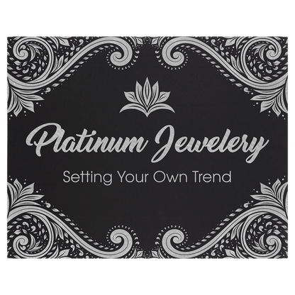 Black/Silver 12" x 18" Laserable Leatherette Wall Decor with Sawtooth Hanger