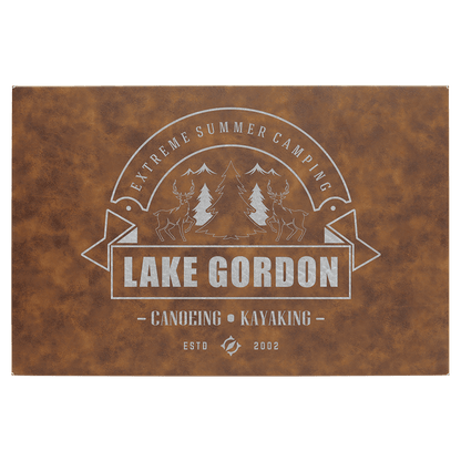 Rustic/Silver 12" x 18" Laserable Leatherette Wall Decor with Sawtooth Hanger