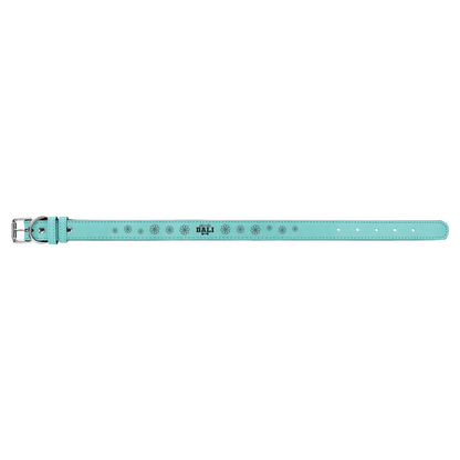 Teal Large 23" x 1" Laserable Leatherette Dog Collar