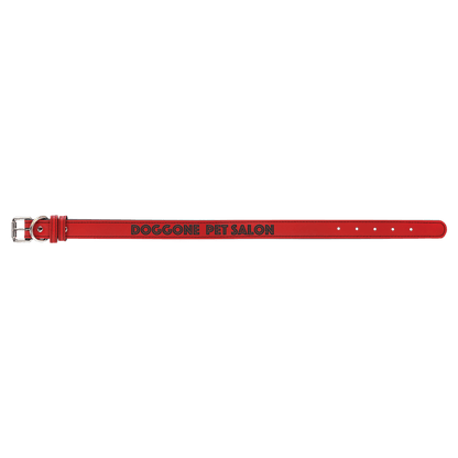 Red Large 23" x 1" Laserable Leatherette Dog Collar