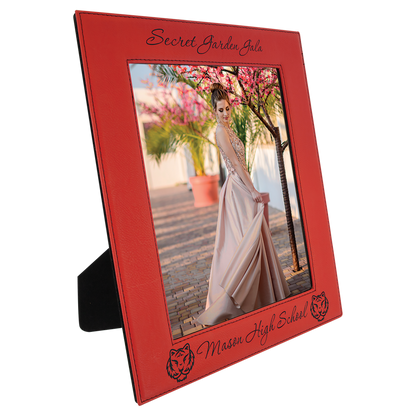 Red 8" x 10" Laserable Leatherette Photo Frame