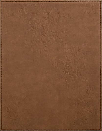 Dark Brown 8" x 10" Laserable Leatherette Plaque