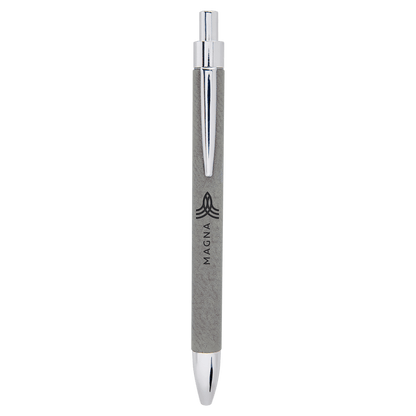 Gray Laserable Leatherette Pen