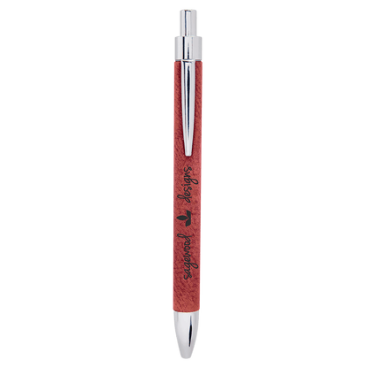 Rose Laserable Leatherette Pen