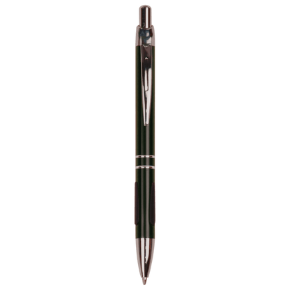 Black with Silver Trim Laserable Pen with Gripper