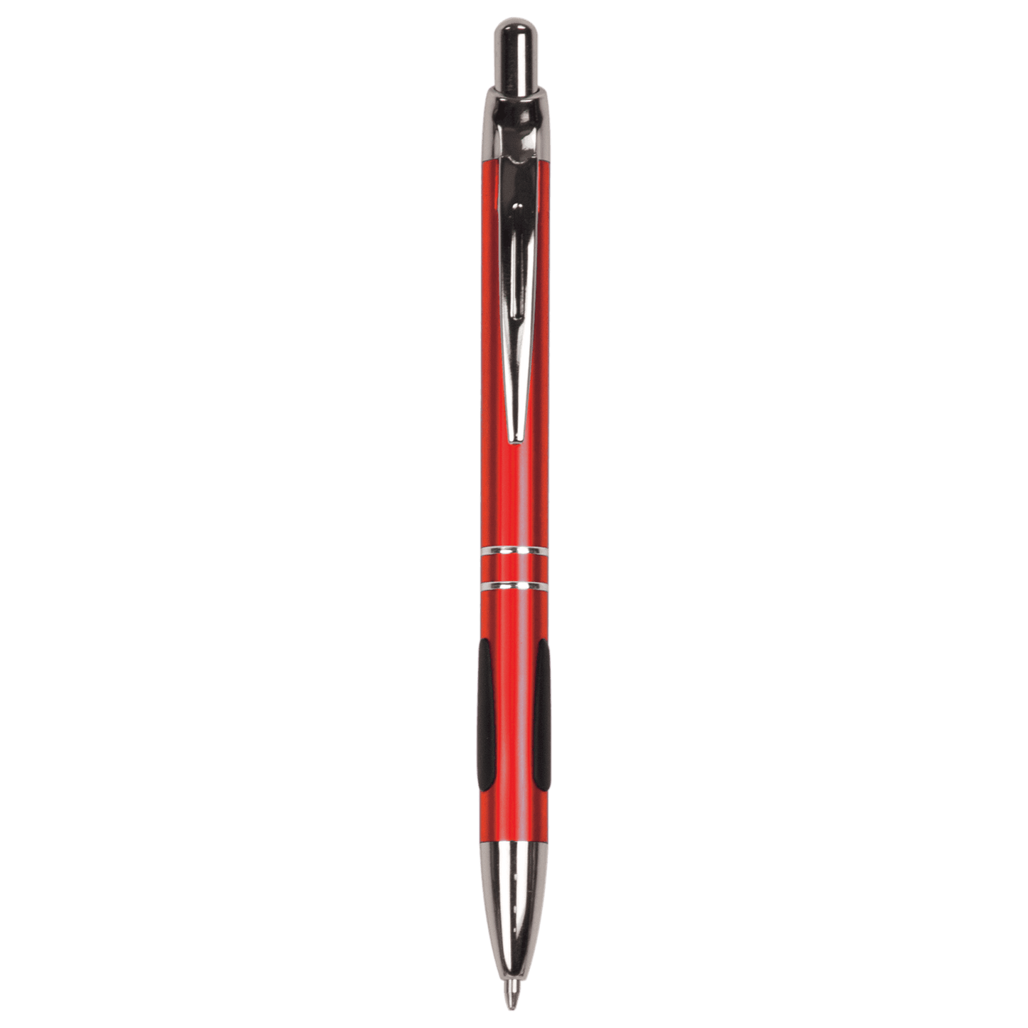 Red with Silver Trim Laserable Pen with Gripper