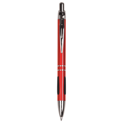 Red with Silver Trim Laserable Pen with Gripper