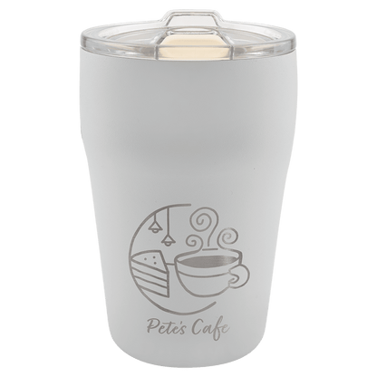 13 oz. Stackable Tumbler with Ceramic Liner and Slider Lid - White