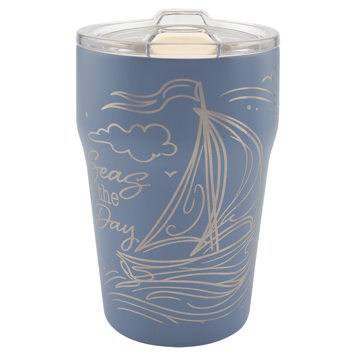 13 oz. Stackable Tumbler with Ceramic Liner and Slider Lid - Dusty Blue