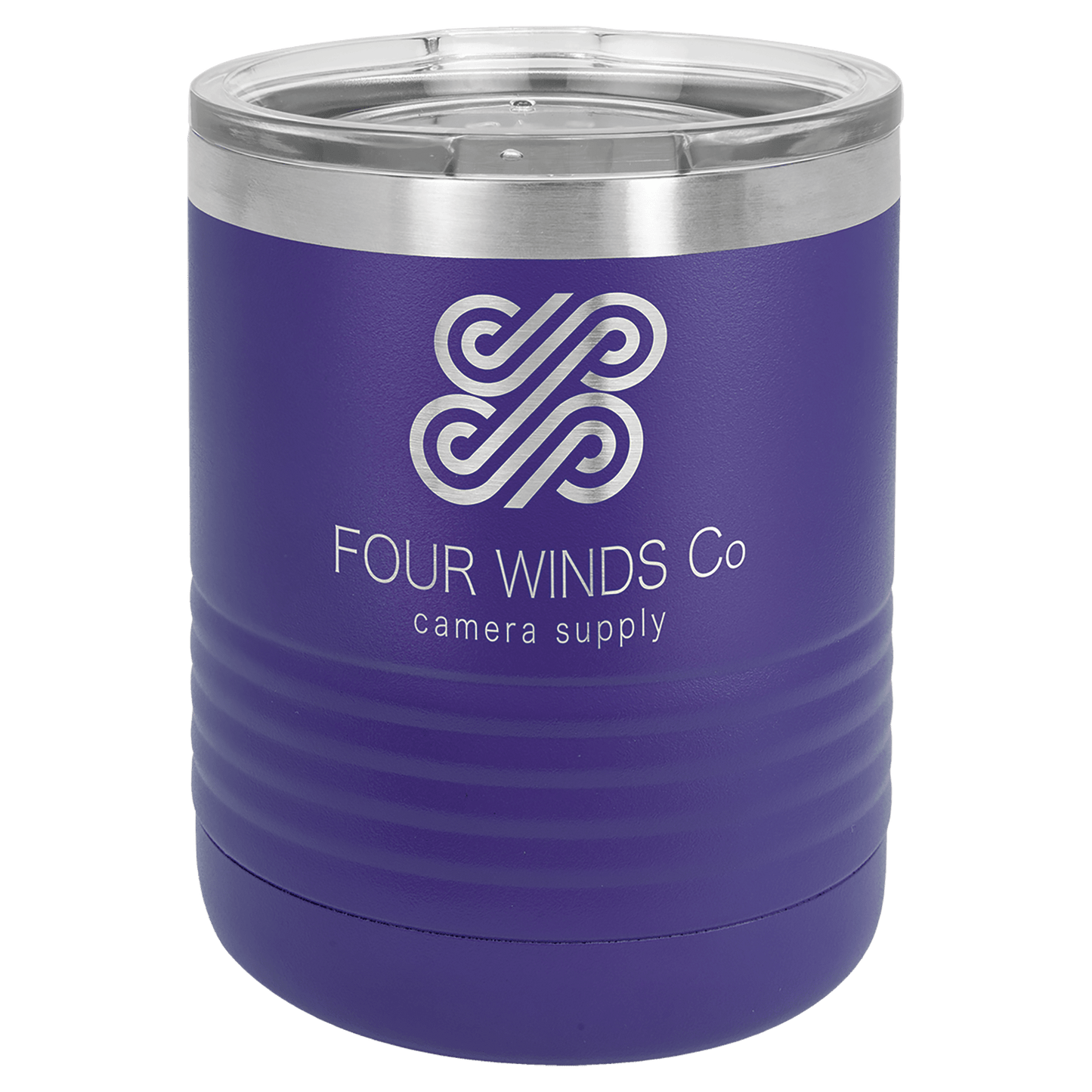 Purple Polar Camel 10 oz. Vacuum Insulated Ringneck Tumbler with Clear Lid