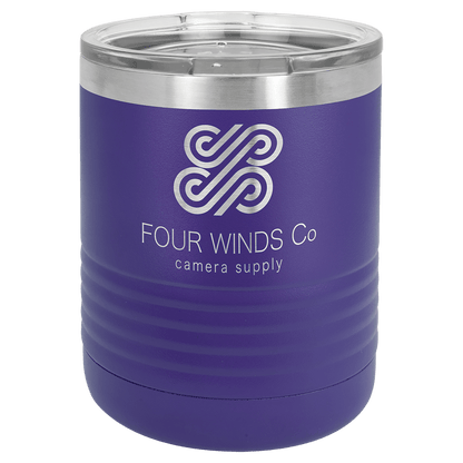 Purple Polar Camel 10 oz. Vacuum Insulated Ringneck Tumbler with Clear Lid
