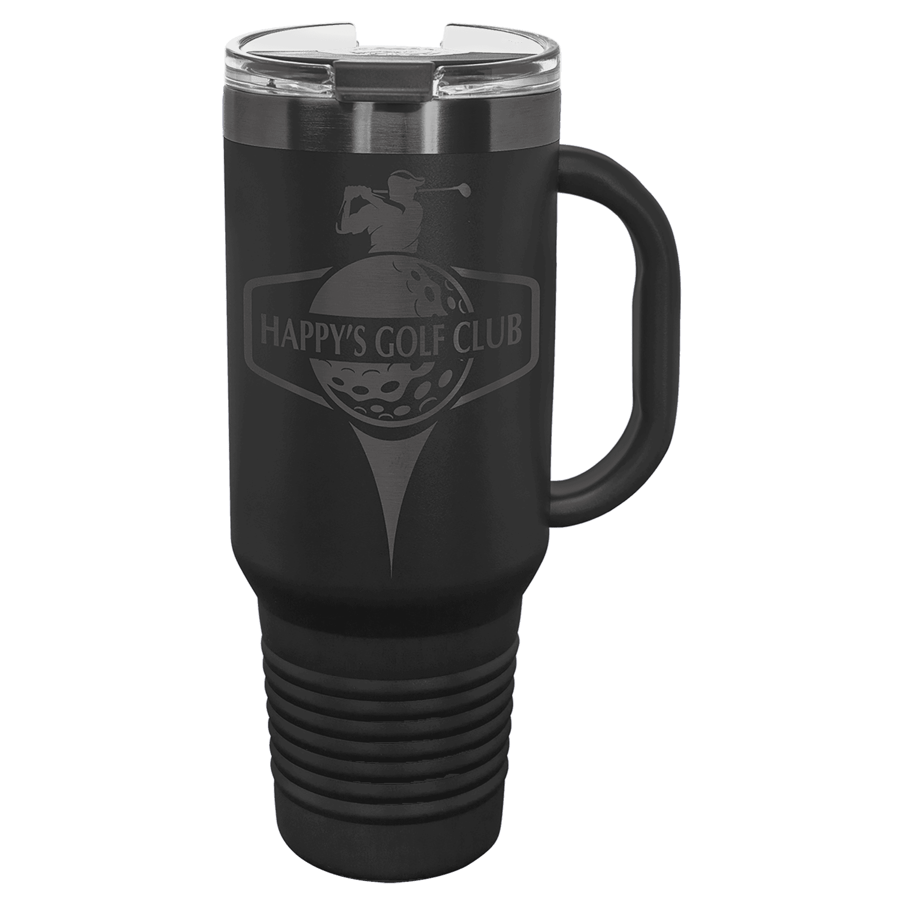 Black/Ghost Black Polar Camel 40 oz. Travel Mug with Handle & Straw