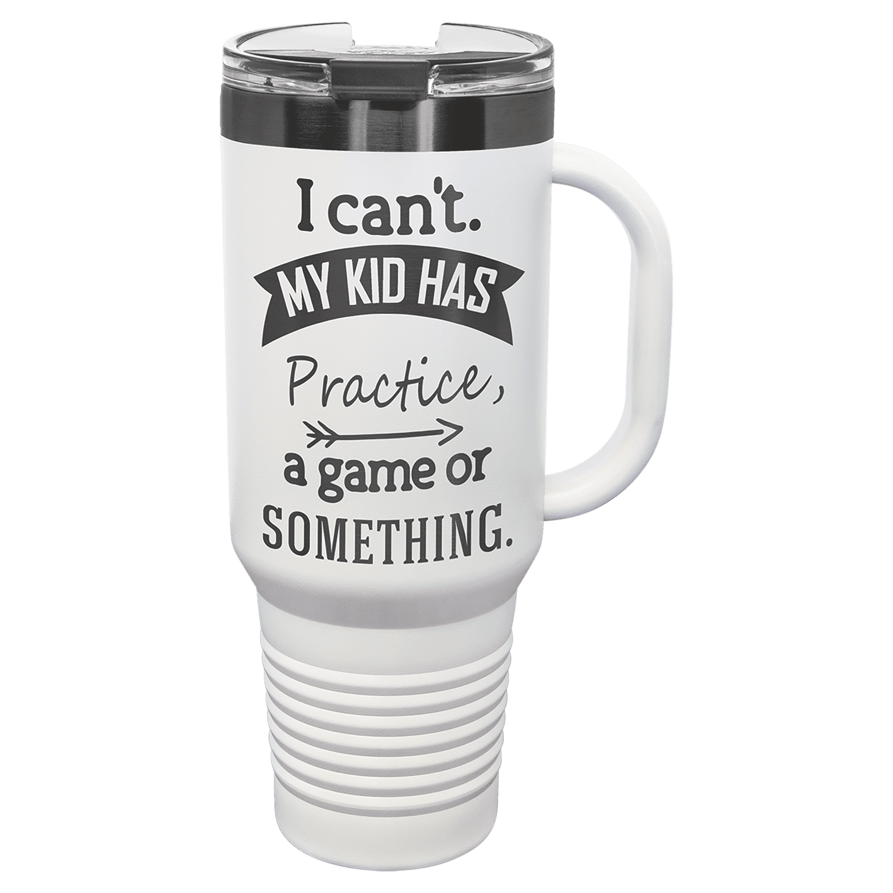 White/Ghost Black Polar Camel 40 oz. Travel Mug with Handle & Straw