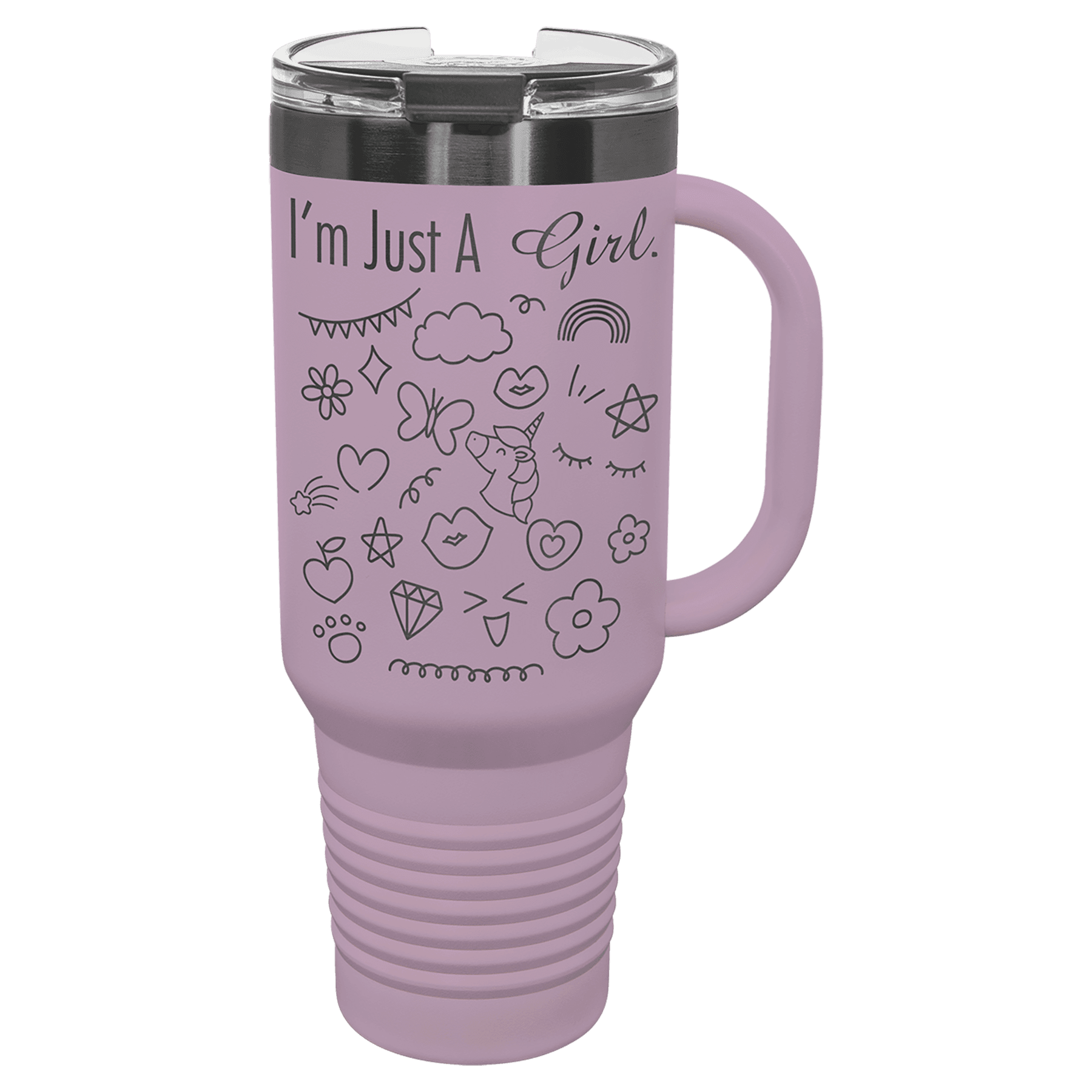 Black 4 Polar Camel 40 oz. Travel Mug with Handle & Straw