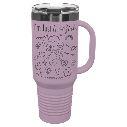 Black 4 Polar Camel 40 oz. Travel Mug with Handle & Straw