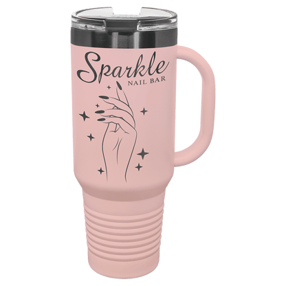 Black 2 Polar Camel 40 oz. Travel Mug with Handle & Straw