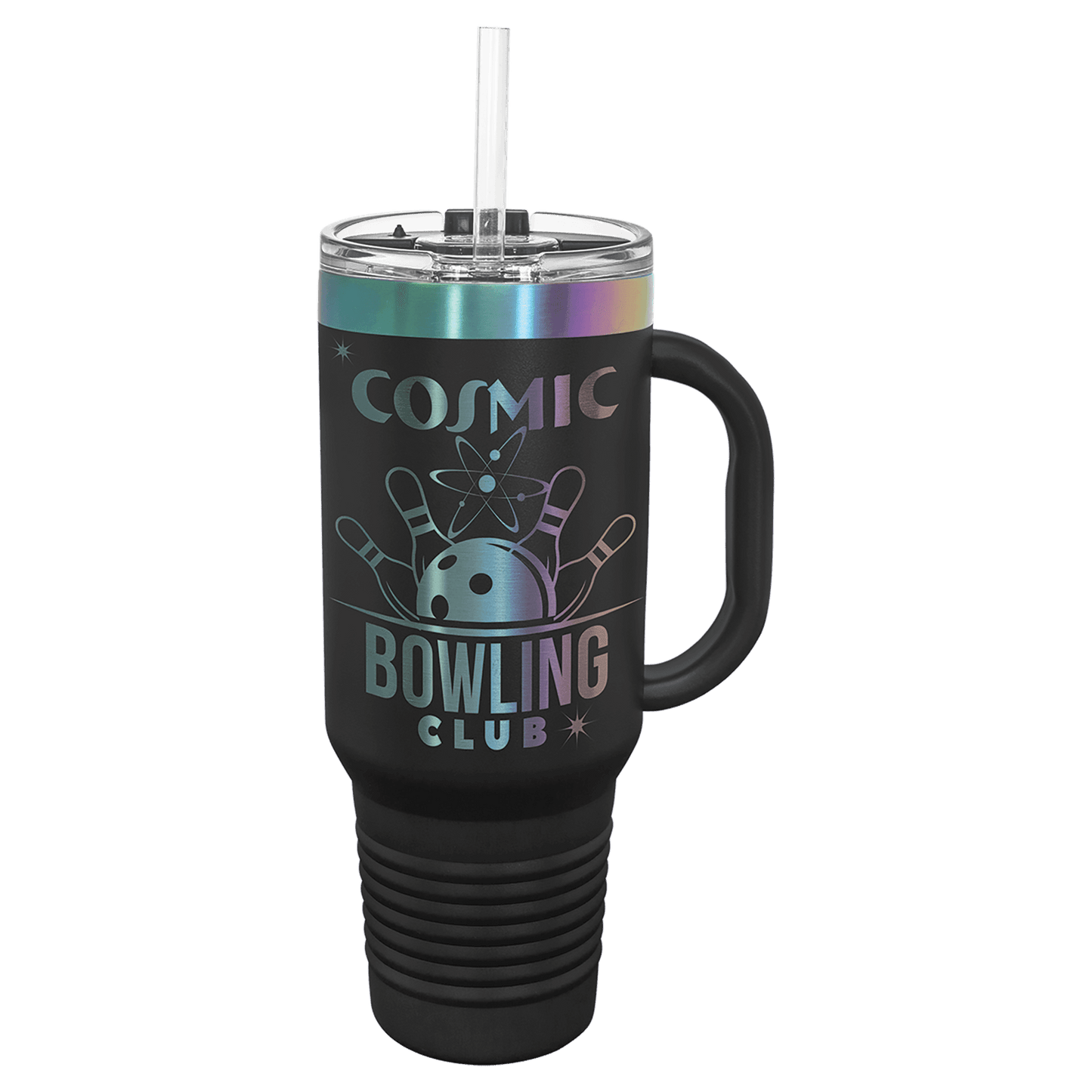 Black Polar Camel 40 oz. Travel Mug with Handle & Straw
