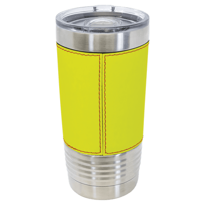 Polar Camel 20 oz. Softball Leather Tumbler with Slider Lid